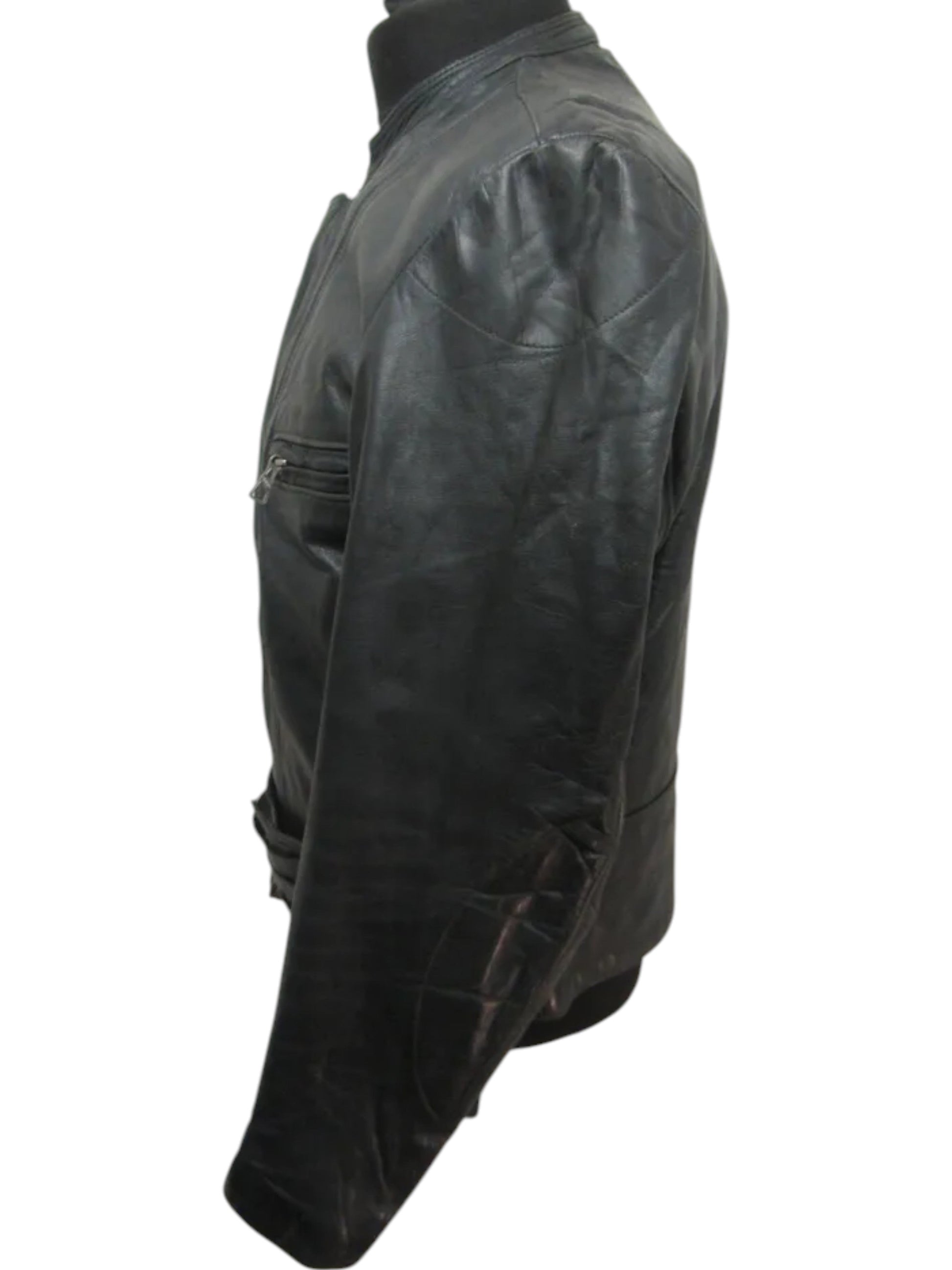 Iron Revolt – 70s Vintage Black Leather Motorcycle Jacket Luxequir Vogue