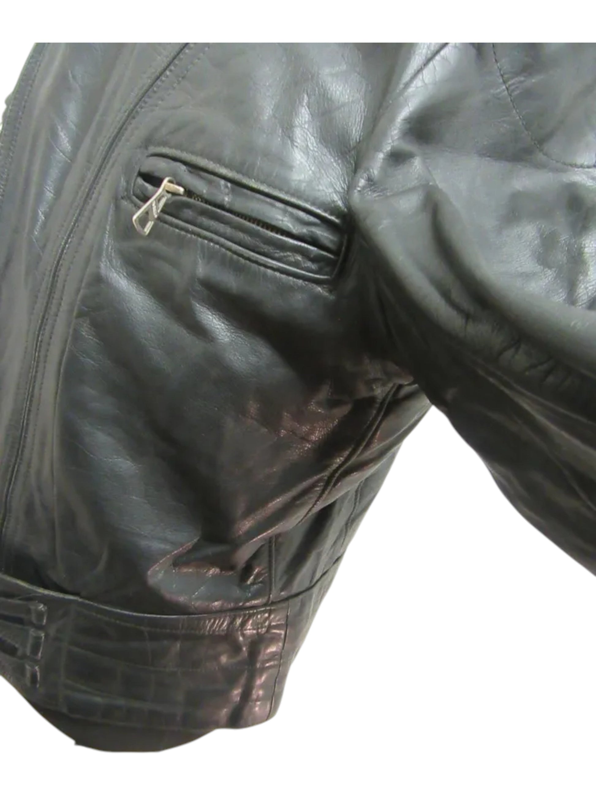 Iron Revolt – 70s Vintage Black Leather Motorcycle Jacket Luxequir Vogue