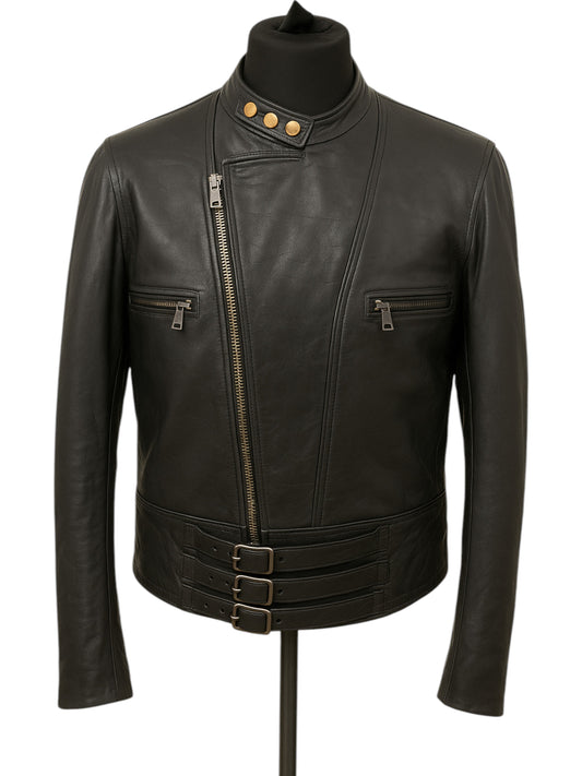 Iron Revolt 70s Vintage Leather Motorcycle Jacket Men Luxequir Vogue