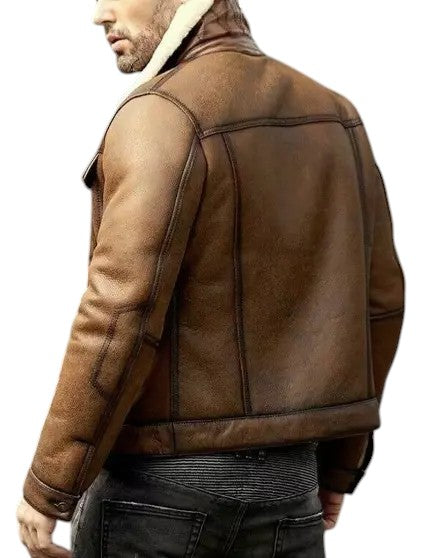 Kodiak Crest – Men’s Shearling-Lined Vintage Bomber Jacket Luxequir Vogue
