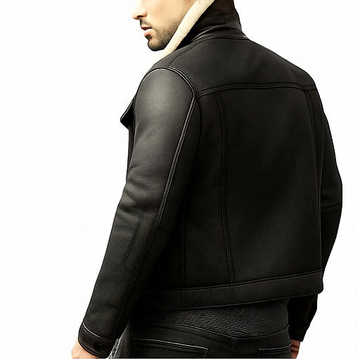 Kodiak Crest – Men’s Shearling-Lined Vintage Bomber Jacket Luxequir Vogue