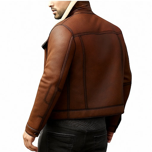 Kodiak Crest – Men’s Shearling-Lined Vintage Bomber Jacket Luxequir Vogue