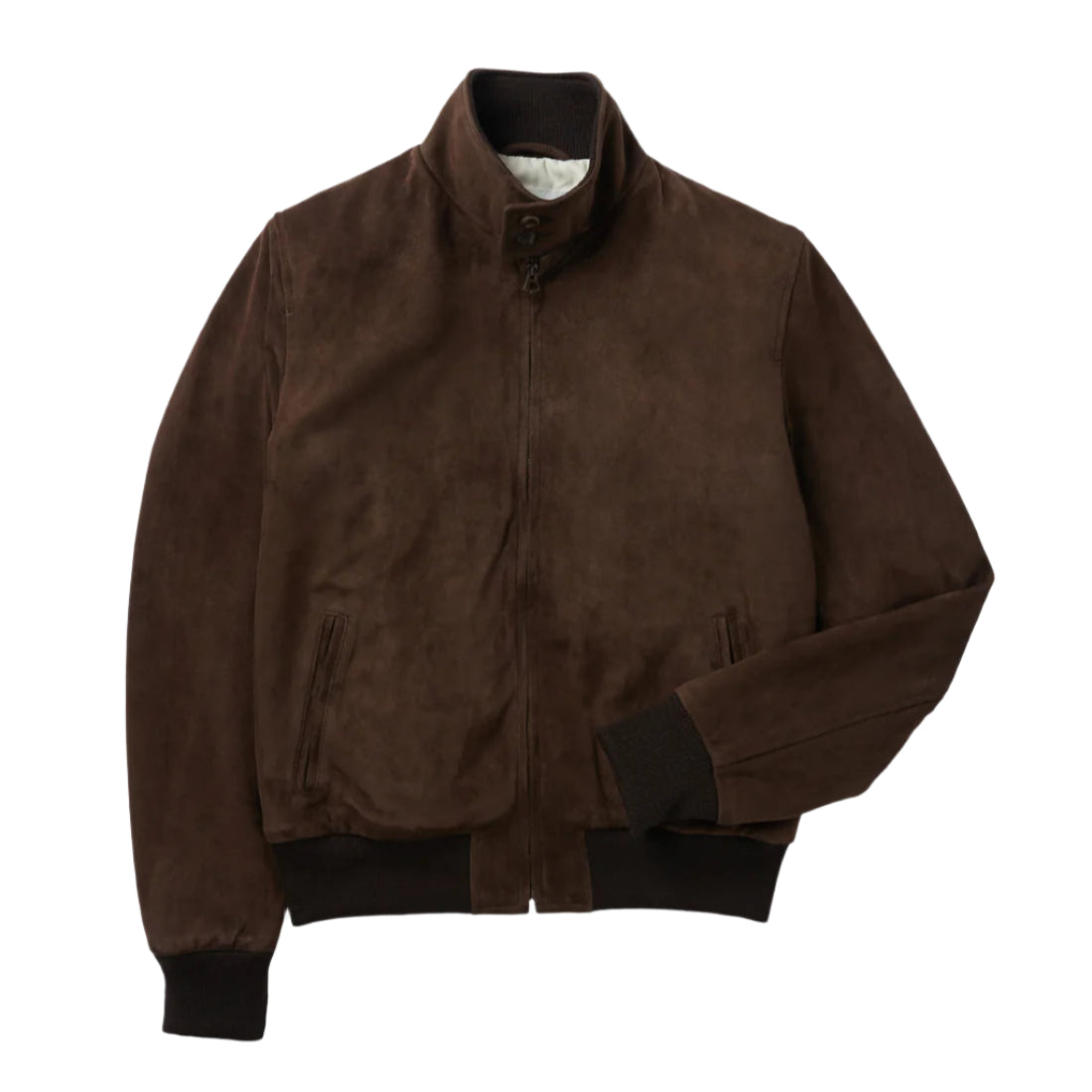 Luxequir “Valente Suede Moto-Bomber” Jacket – Rustic Walnut Brown Luxequir Vogue