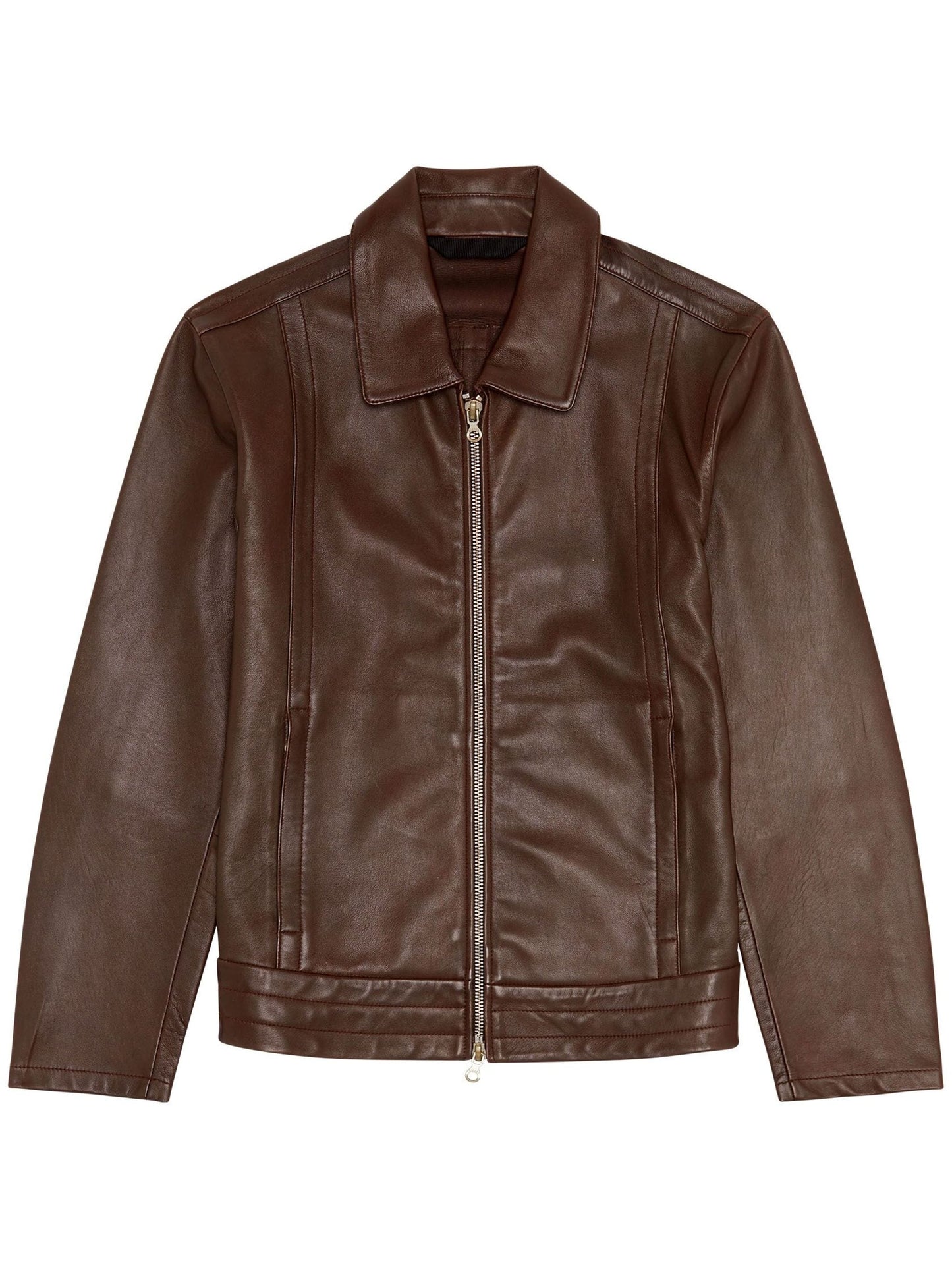 Luxequir Heritage Edition – Men’s Classic Brown Leather Zip Jacket Luxequir Vogue