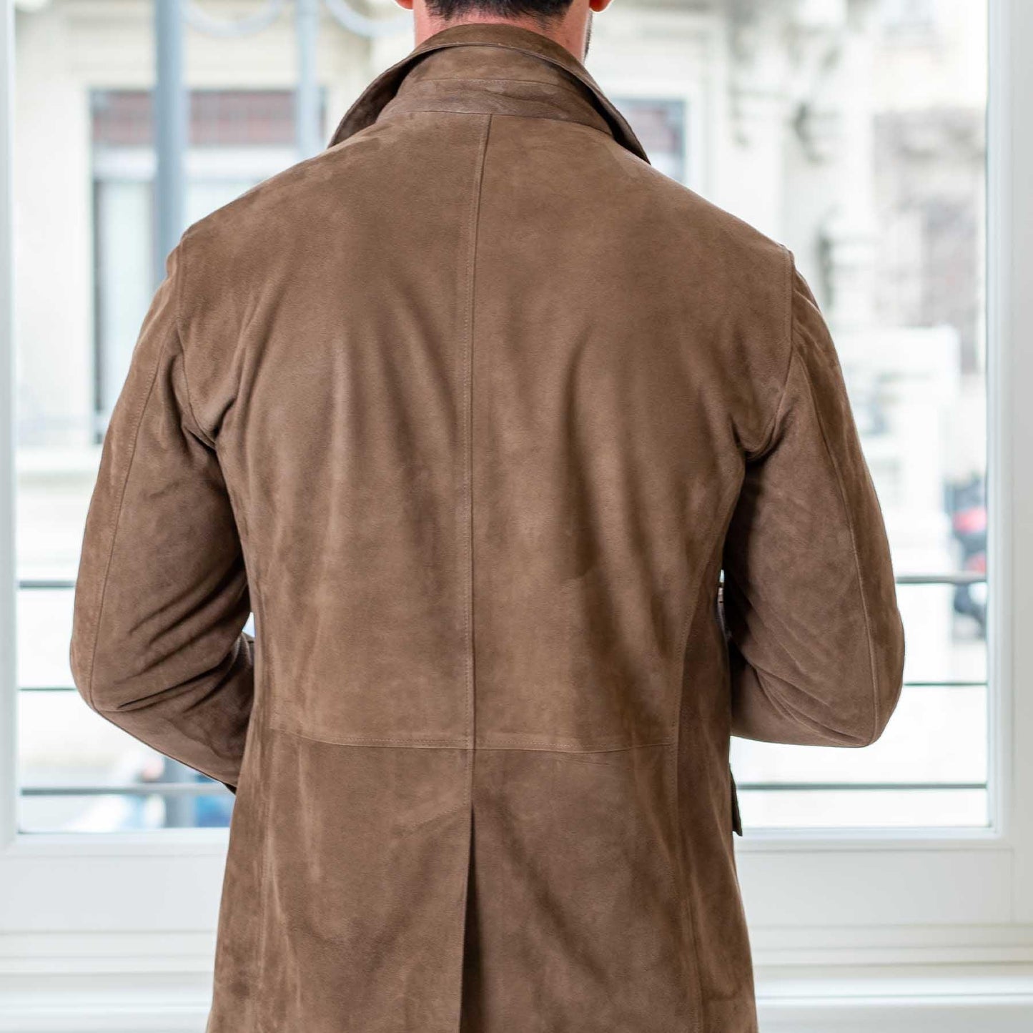Arden Trail Safari Jacket – Earthtone Brown Suede Luxequir Vogue