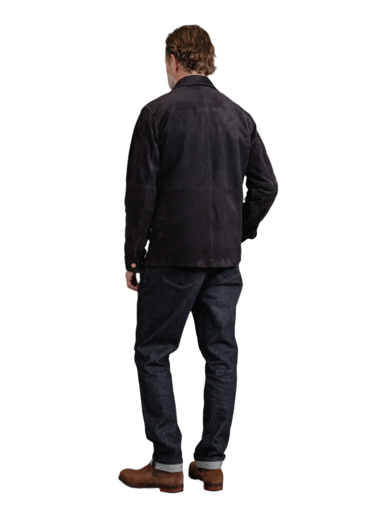 Westshore Ink Overshirt – Deep Black Suede Luxequir Vogue