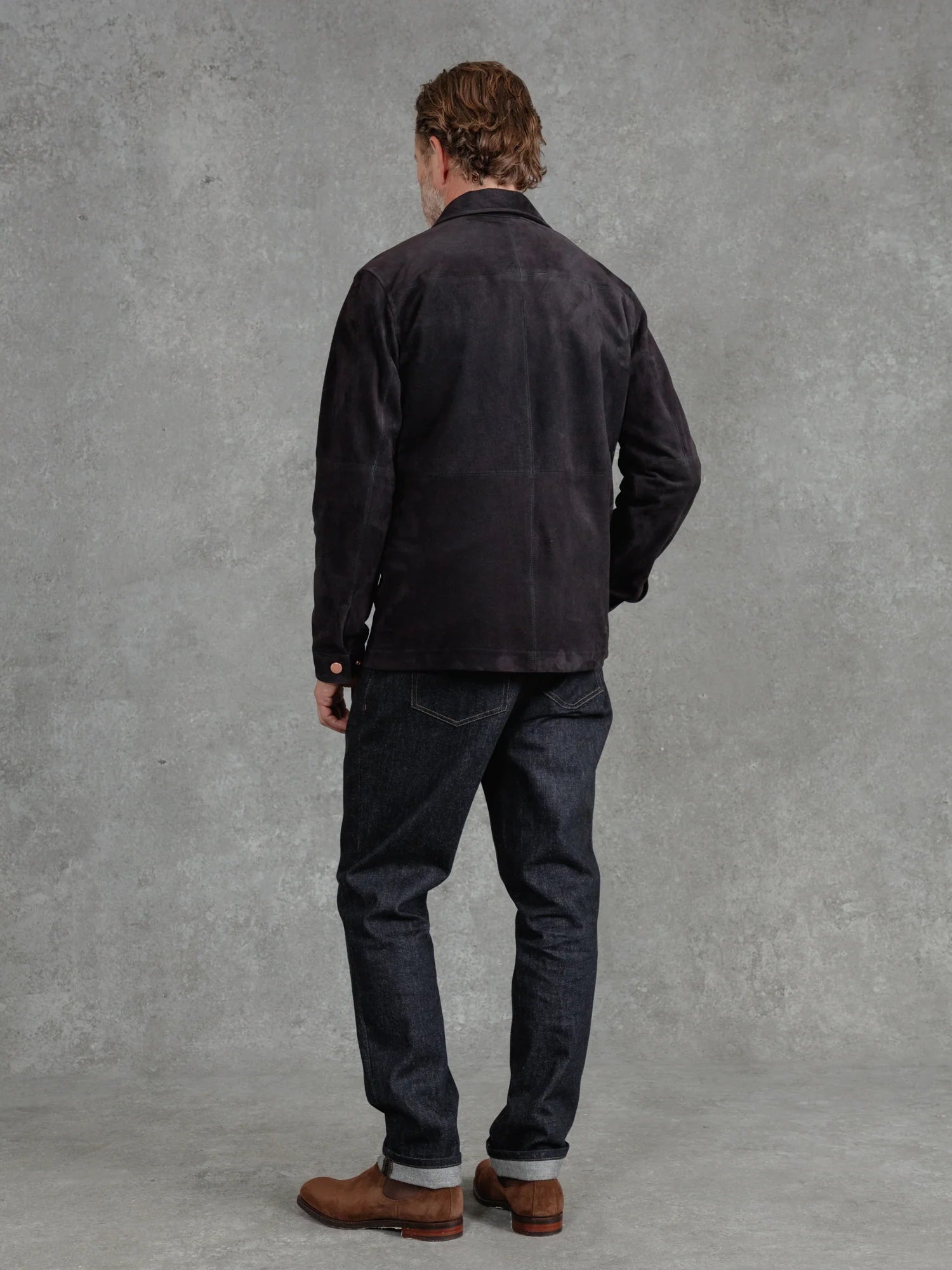 Westshore Ink Overshirt – Deep Black Suede Luxequir Vogue