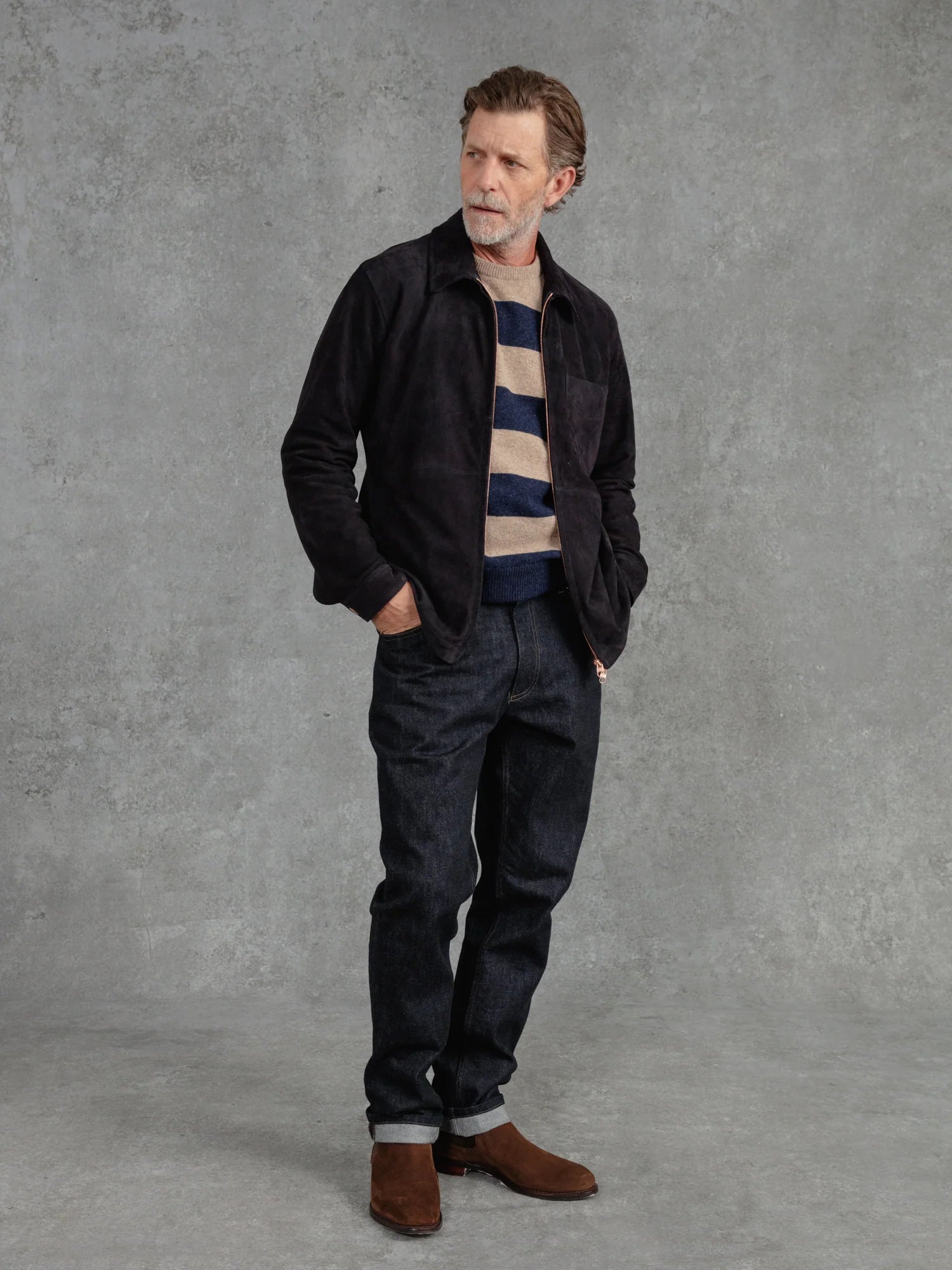 Westshore Ink Overshirt – Deep Black Suede Luxequir Vogue