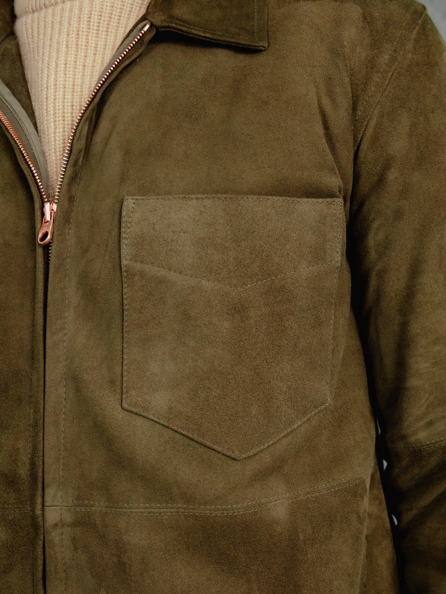 Moss Green Overshirt – Luxe Suede Edition Luxequir Vogue