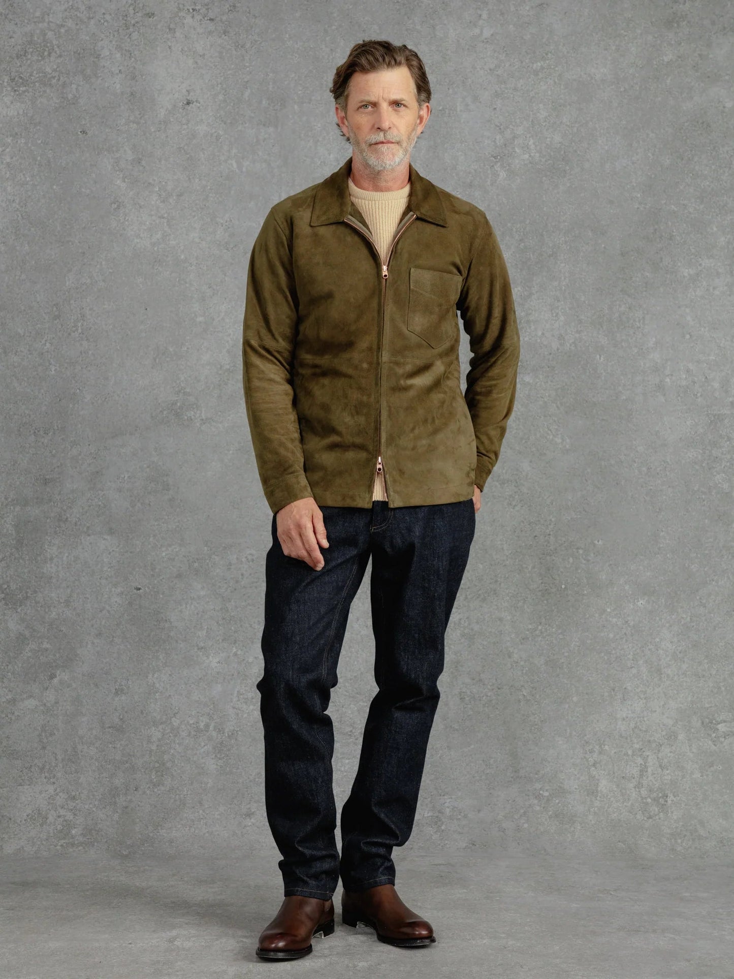Moss Green Overshirt – Luxe Suede Edition Luxequir Vogue