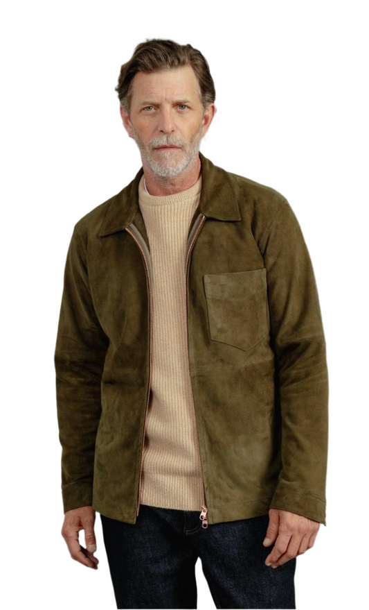 Moss Green Overshirt – Luxe Suede Edition Luxequir Vogue