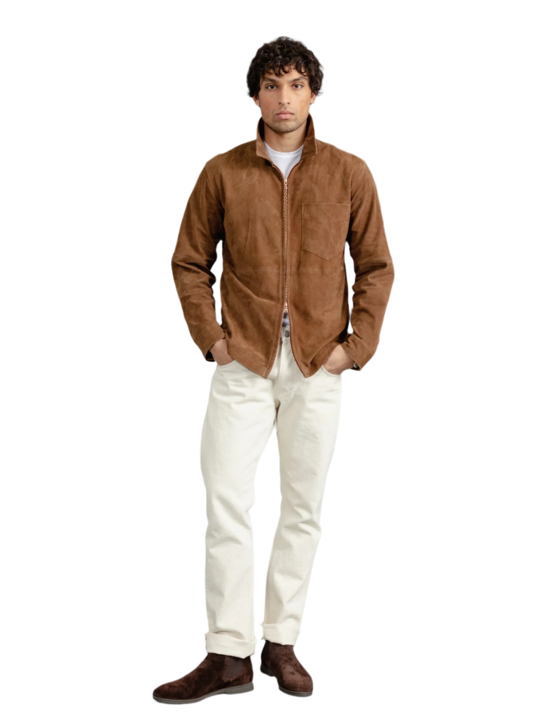 The Suede Panelled Overshirt – Luxe Tan Luxequir Vogue