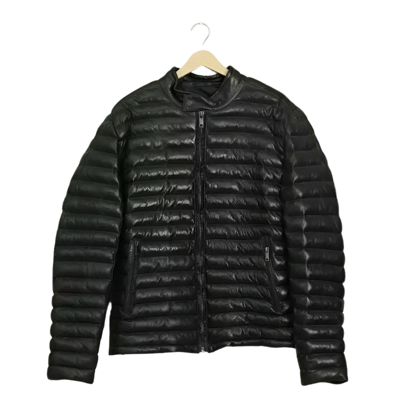 Kaltair Quilted Puffer – Jet Black Leather Luxequir Vogue