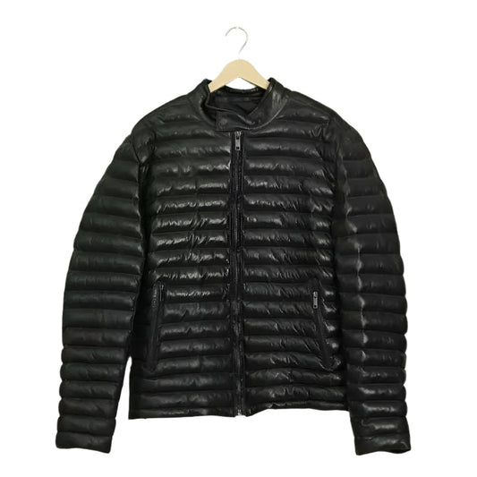 Kaltair Quilted Puffer – Jet Black Leather Luxequir Vogue