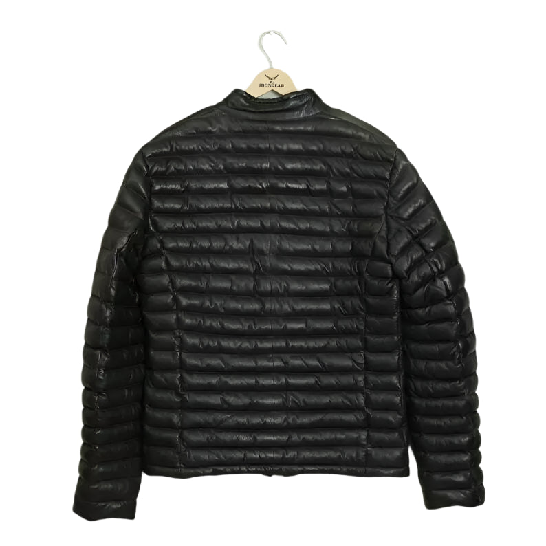 Kaltair Quilted Puffer – Jet Black Leather Luxequir Vogue