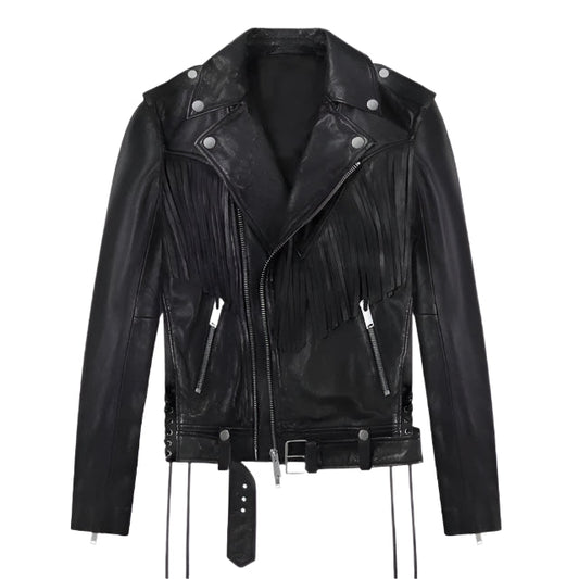Midwest Fringe Rider – Classic Black Leather Luxequir Vogue