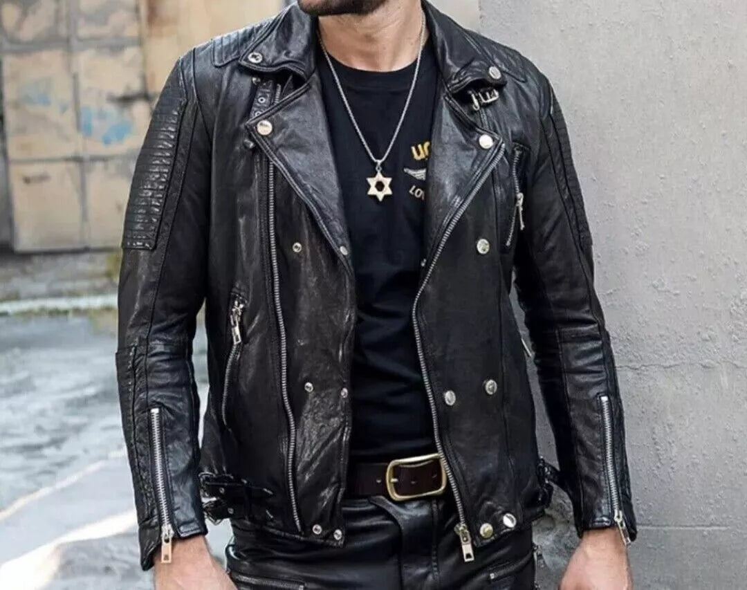 Black Rebel Biker – Premium Lambskin Leather Luxequir Vogue