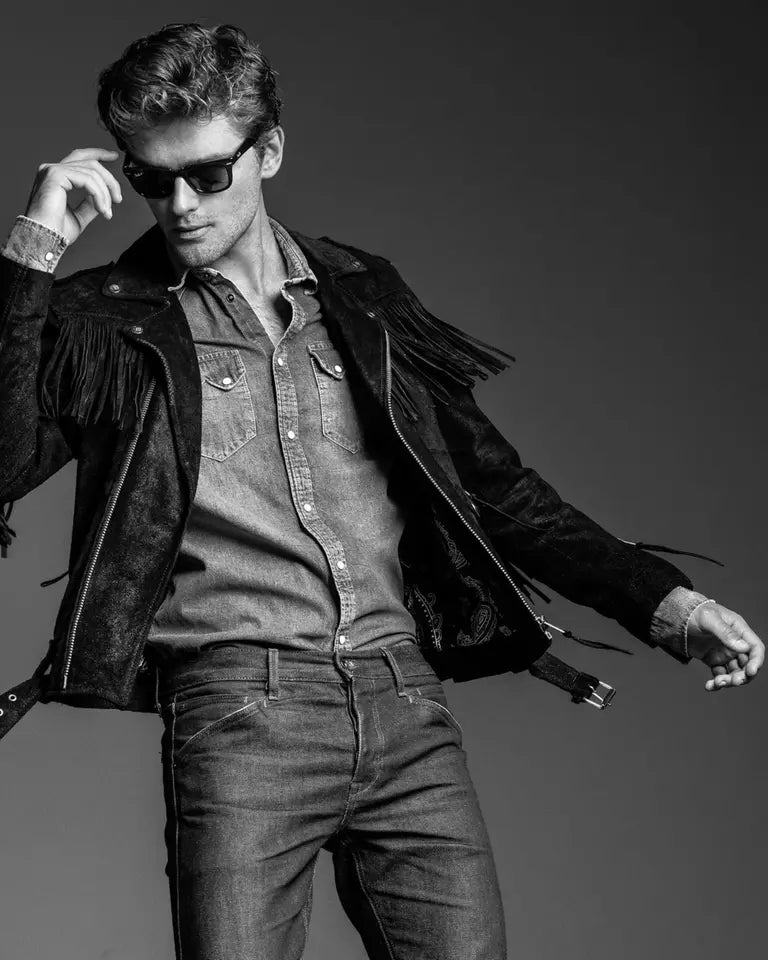Blackrock Fringe Rider – Suede Leather Western Jacket Luxequir Vogue
