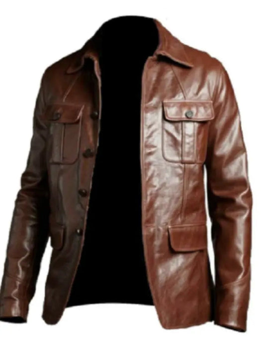 Vintage Authority – Men’s Classic Brown Leather Field Jacket Luxequir Vogue