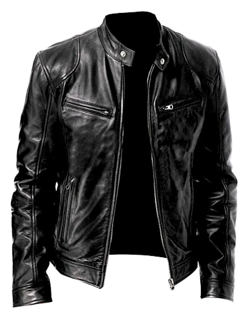 Night Rider Moto – Classic Biker Leather Jacket Luxequir Vogue