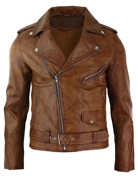 Brando Biker – Classic Brown Motorcycle Leather Jacket Luxequir Vogue