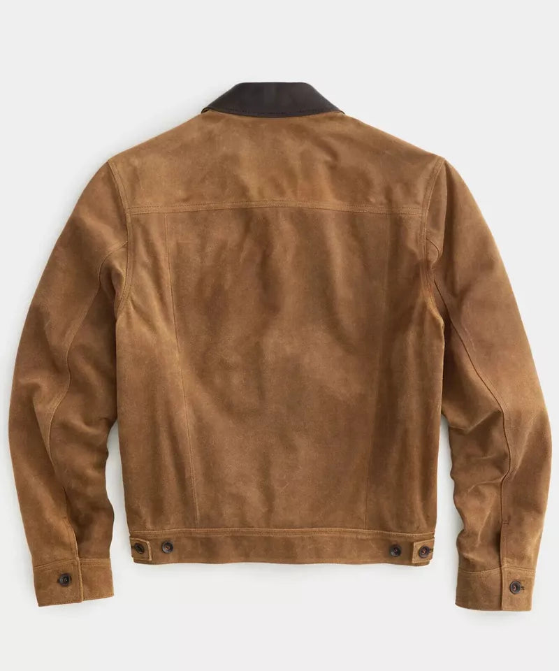 Bronzed Oak Suede Trucker – Classic Fit Luxequir Vogue