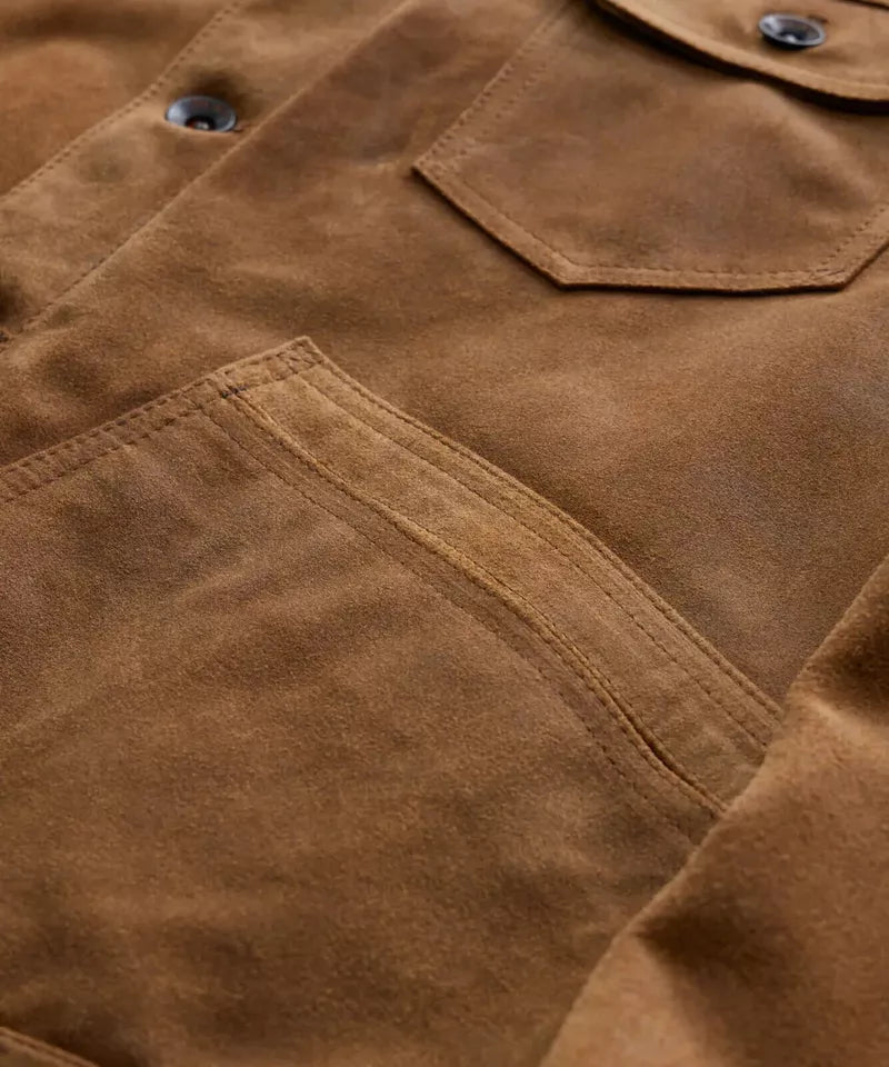 Bronzed Oak Suede Trucker – Classic Fit Luxequir Vogue