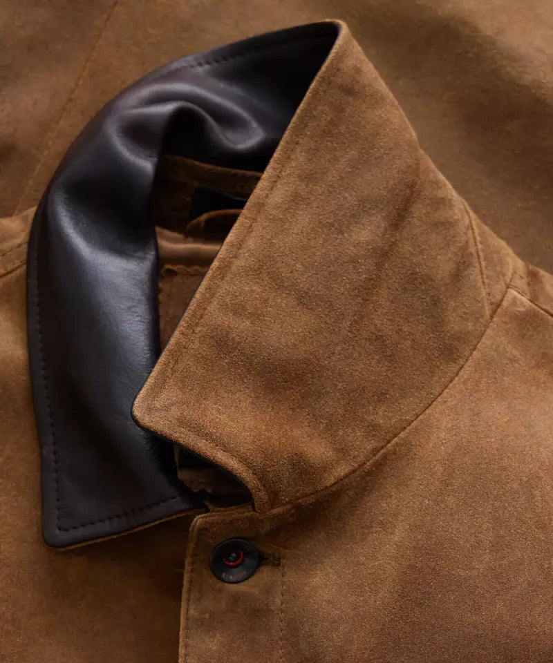 Bronzed Oak Suede Trucker – Classic Fit Luxequir Vogue