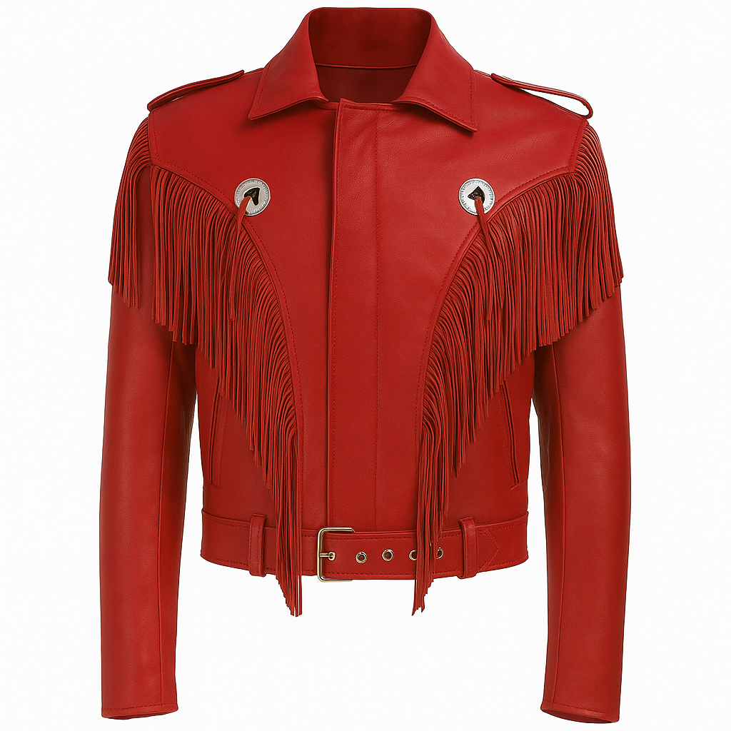 Midnight Stallion – Men’s Fringed Leather Western Biker Jacket Luxequir Vogue