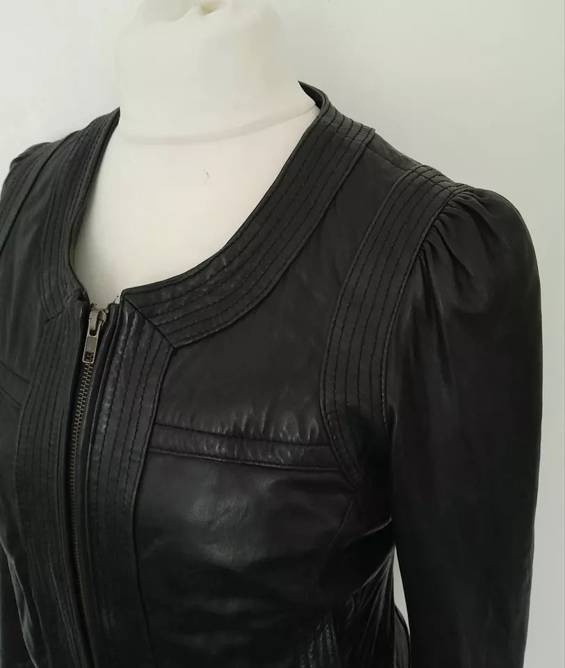 NEXT Nova Curve – Women’s Soft Real Leather Sculpted Jacket Luxequir Vogue