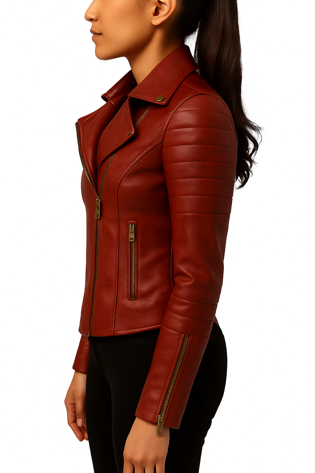 Rust Rebel – Women's Distressed Lambskin Biker Jacket Luxequir Vogue