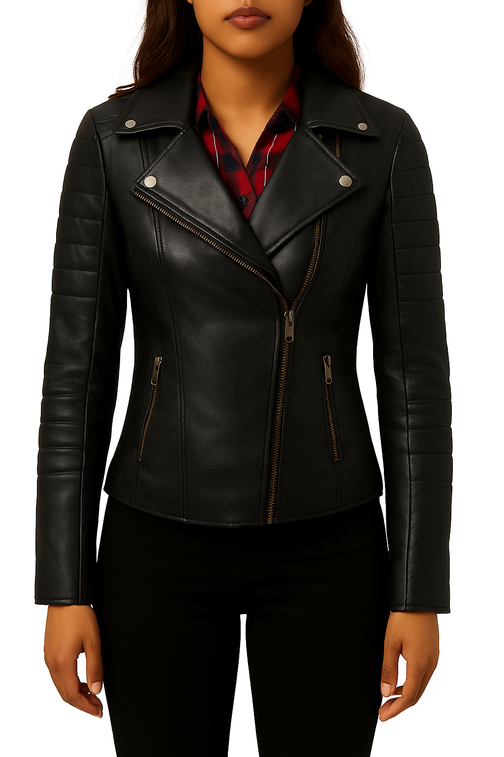 Rust Rebel – Women's Distressed Lambskin Biker Jacket Luxequir Vogue