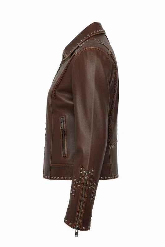 Saddle Spark Women’s Studded Western Leather Jacket (Copy)