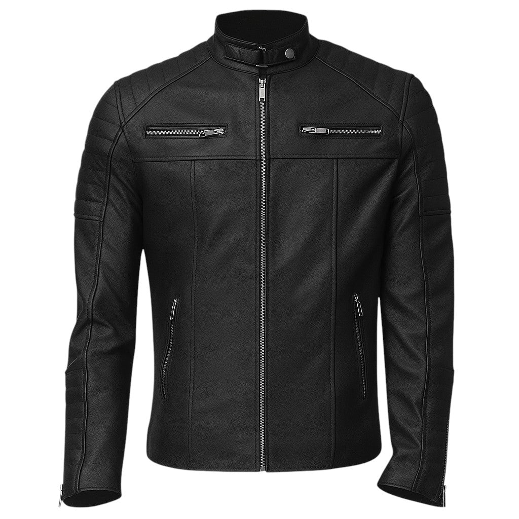 Solar Rush – Men’s Yellow Moto Leather Jacket Luxequir Vogue