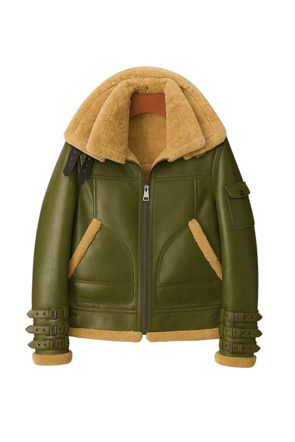 Storm Baron Men's Shearling-Lined Aviator Jacket - Stylish Leather Outerwear Luxequir Vogue