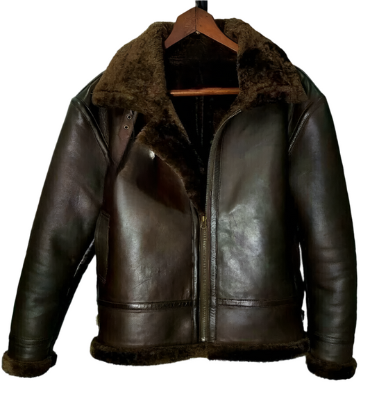 Stormhide Aviator – Vintage B3 Brown Shearling Bomber Luxequir Vogue