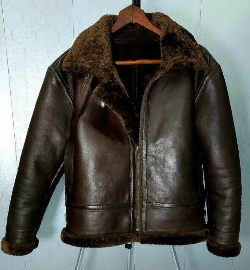 Stormhide Aviator – Vintage B3 Brown Shearling Bomber Luxequir Vogue