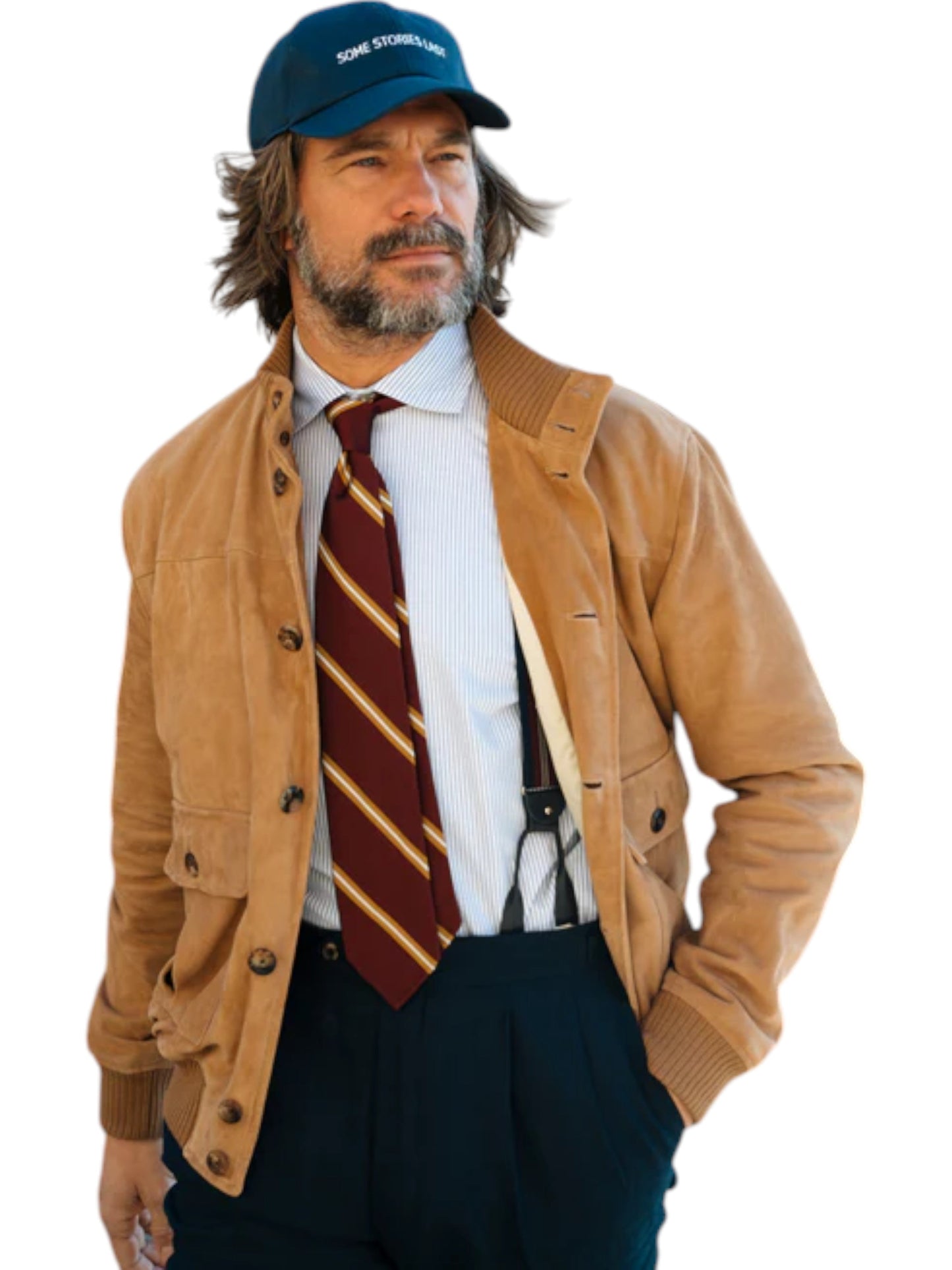 Tuscany Crest – Men’s Caramel Shearling Bomber Jacket Luxequir Vogue