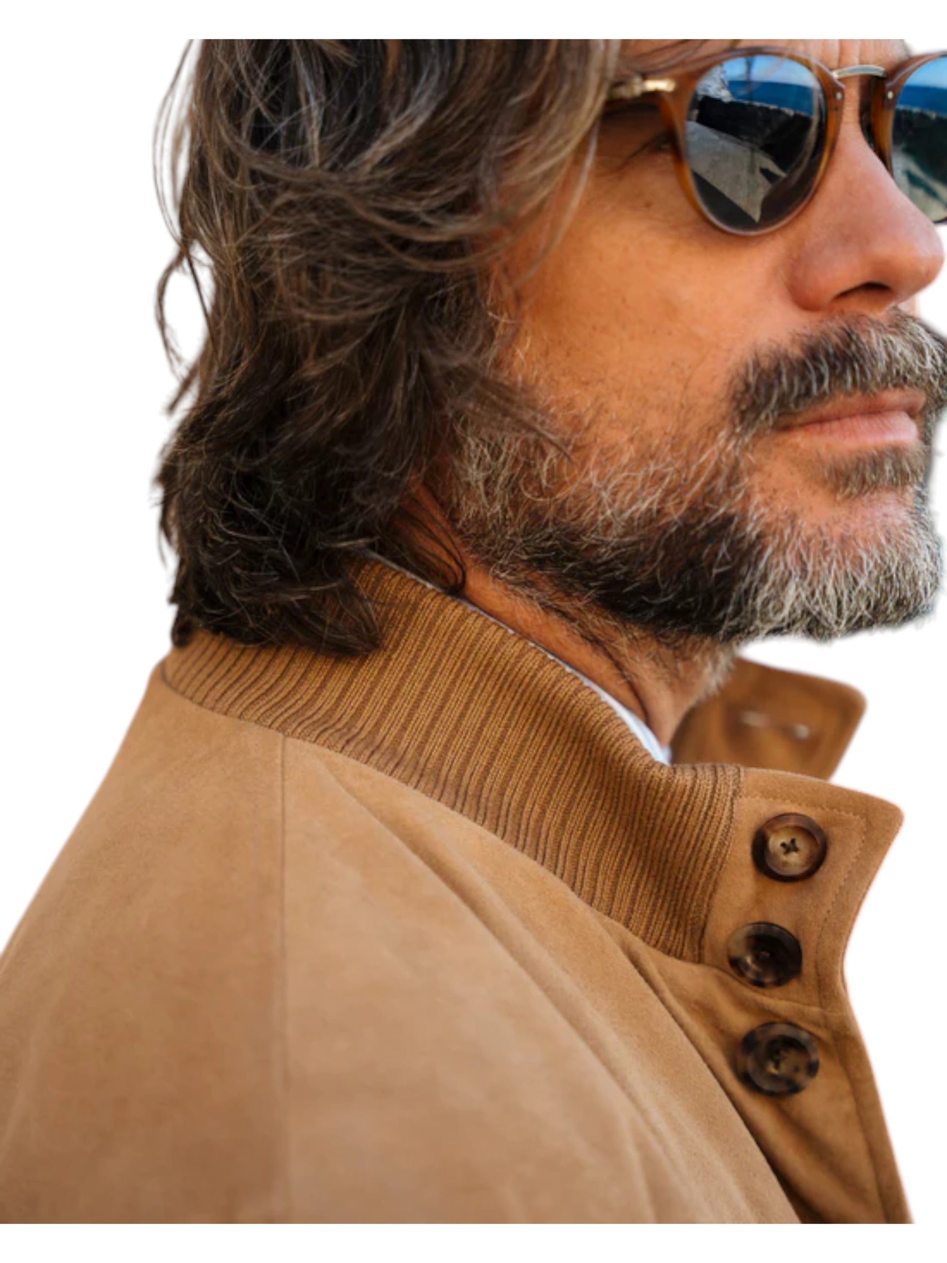 Tuscany Crest – Men’s Caramel Shearling Bomber Jacket Luxequir Vogue