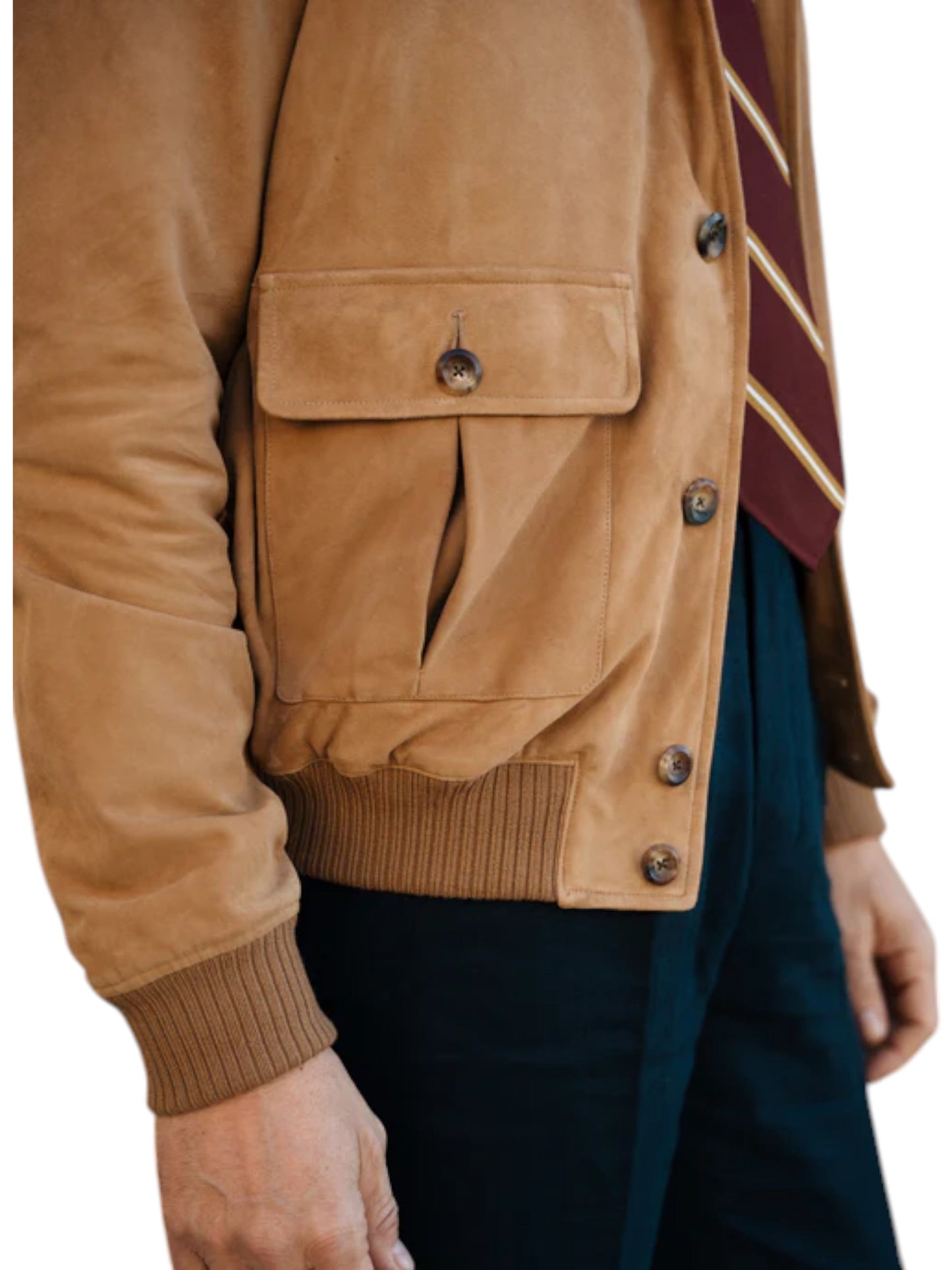 Tuscany Crest – Men’s Caramel Shearling Bomber Jacket Luxequir Vogue