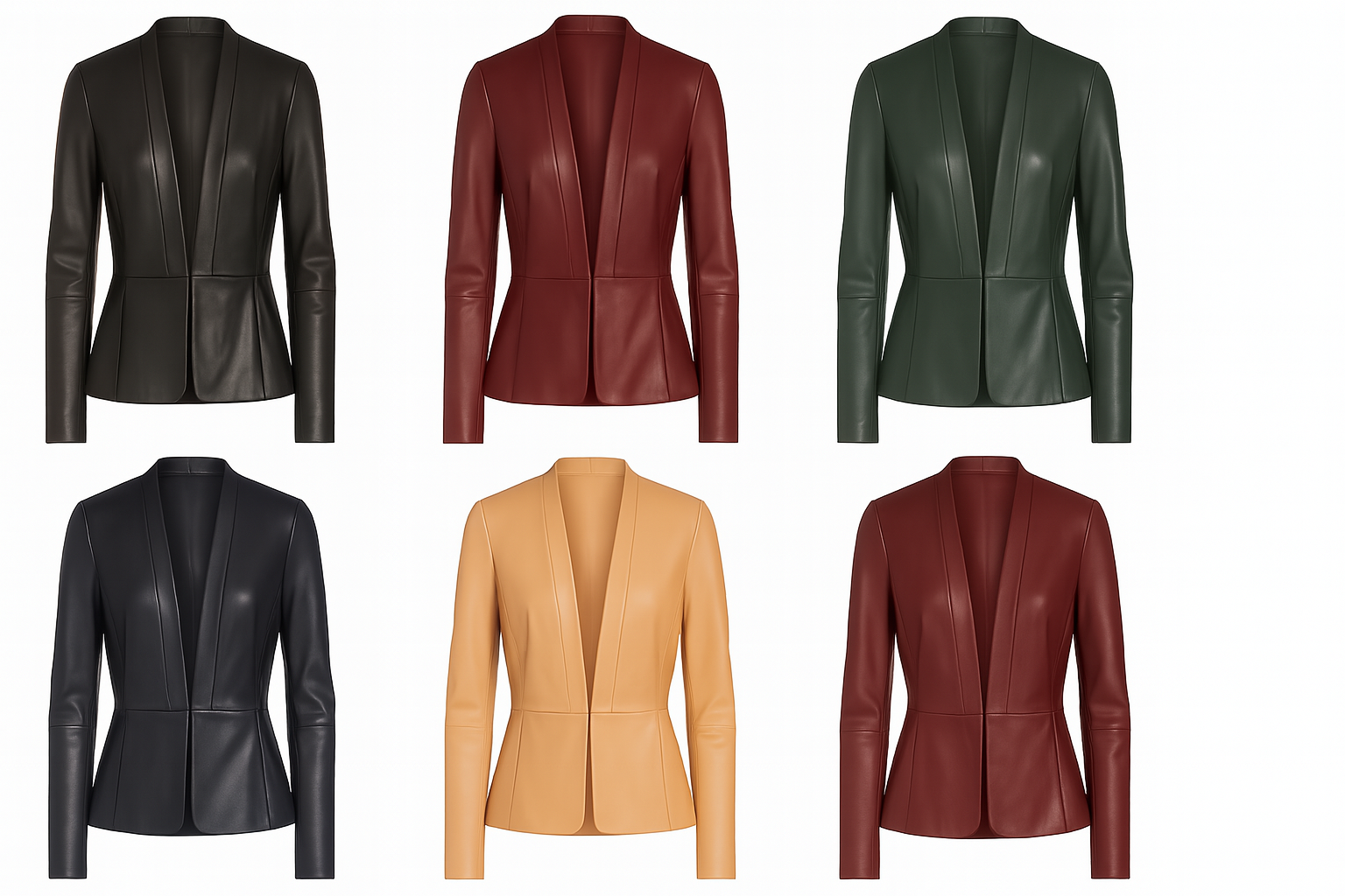 Verona Edge – Women’s Tailored Black Leather Blazer Luxequir Vogue