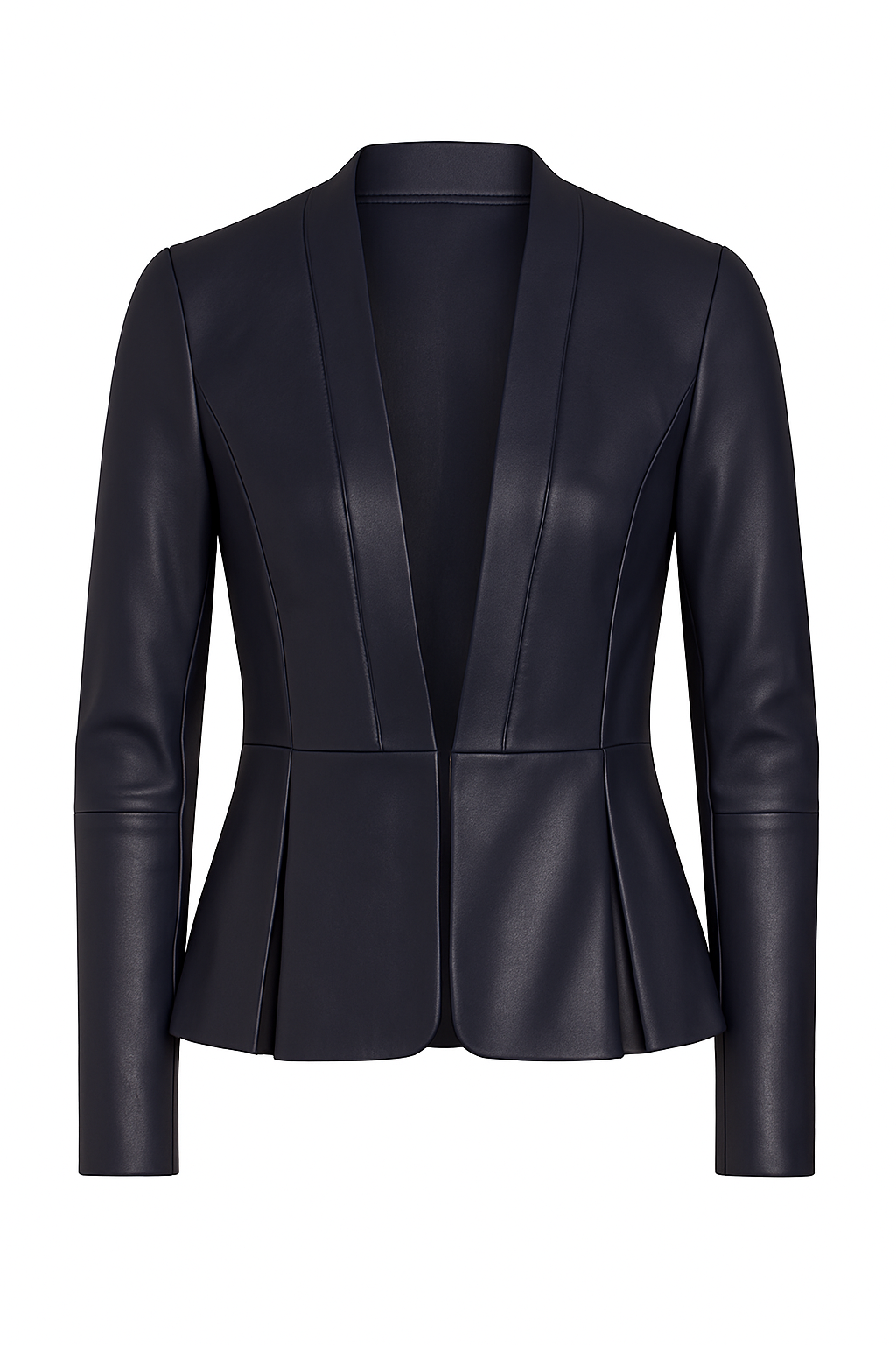 Verona Edge – Women’s Tailored Black Leather Blazer Luxequir Vogue