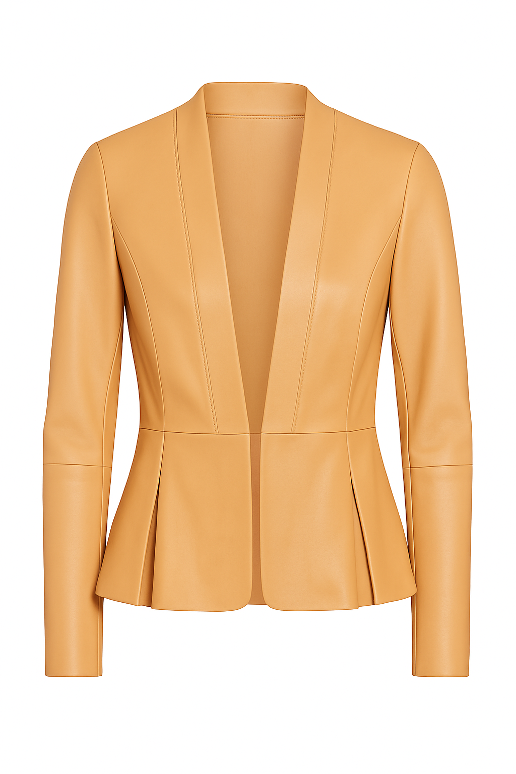 Verona Edge – Women’s Tailored Black Leather Blazer Luxequir Vogue