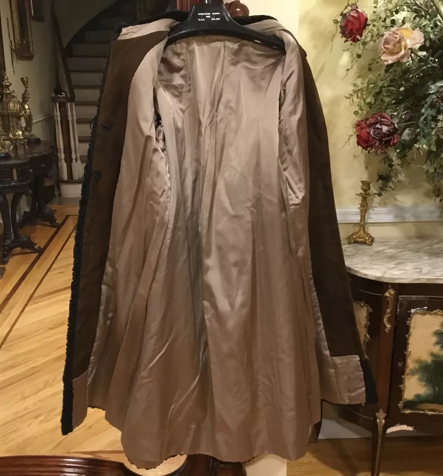 Luxequir-Collection Vintage Women's Brown Genuine Shear ling Suede Jacket Coat Luxequir Vogue