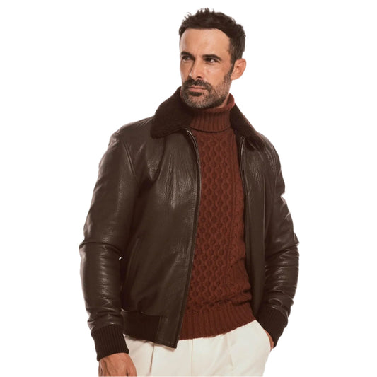 WILD LAMB SPORT JACKET – Brown Shearling Luxe Luxequir Vogue