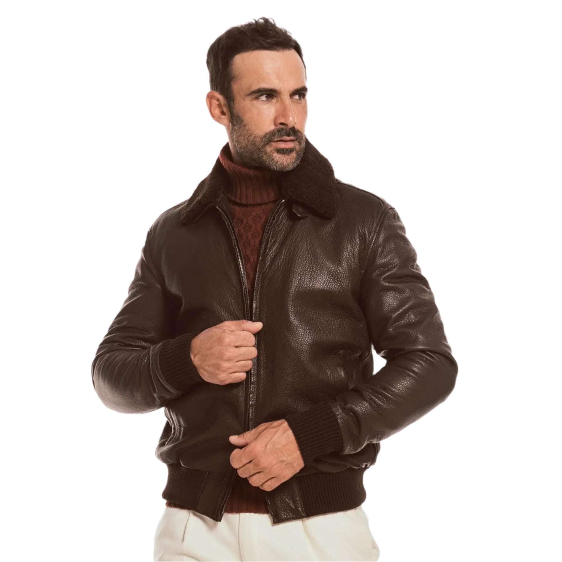 WILD LAMB SPORT JACKET – Brown Shearling Luxe Luxequir Vogue
